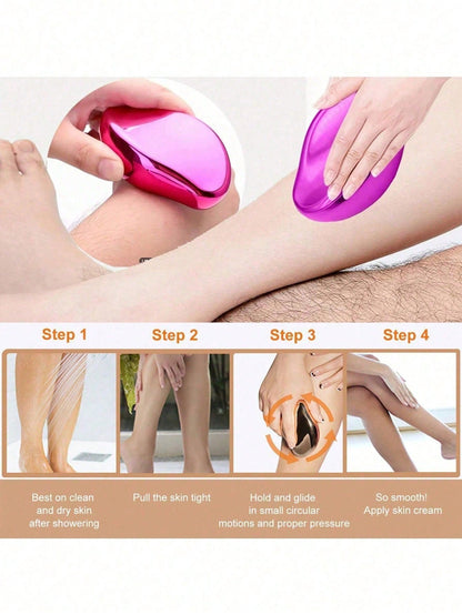 1pc Crystal Leg Hair Remover, Unisex, Reusable, Painless Callus Removal & Depilation Tool (No Shaving Required), Magical Leg Hair Cooler, Also Suitable For Back, Arms And Legs