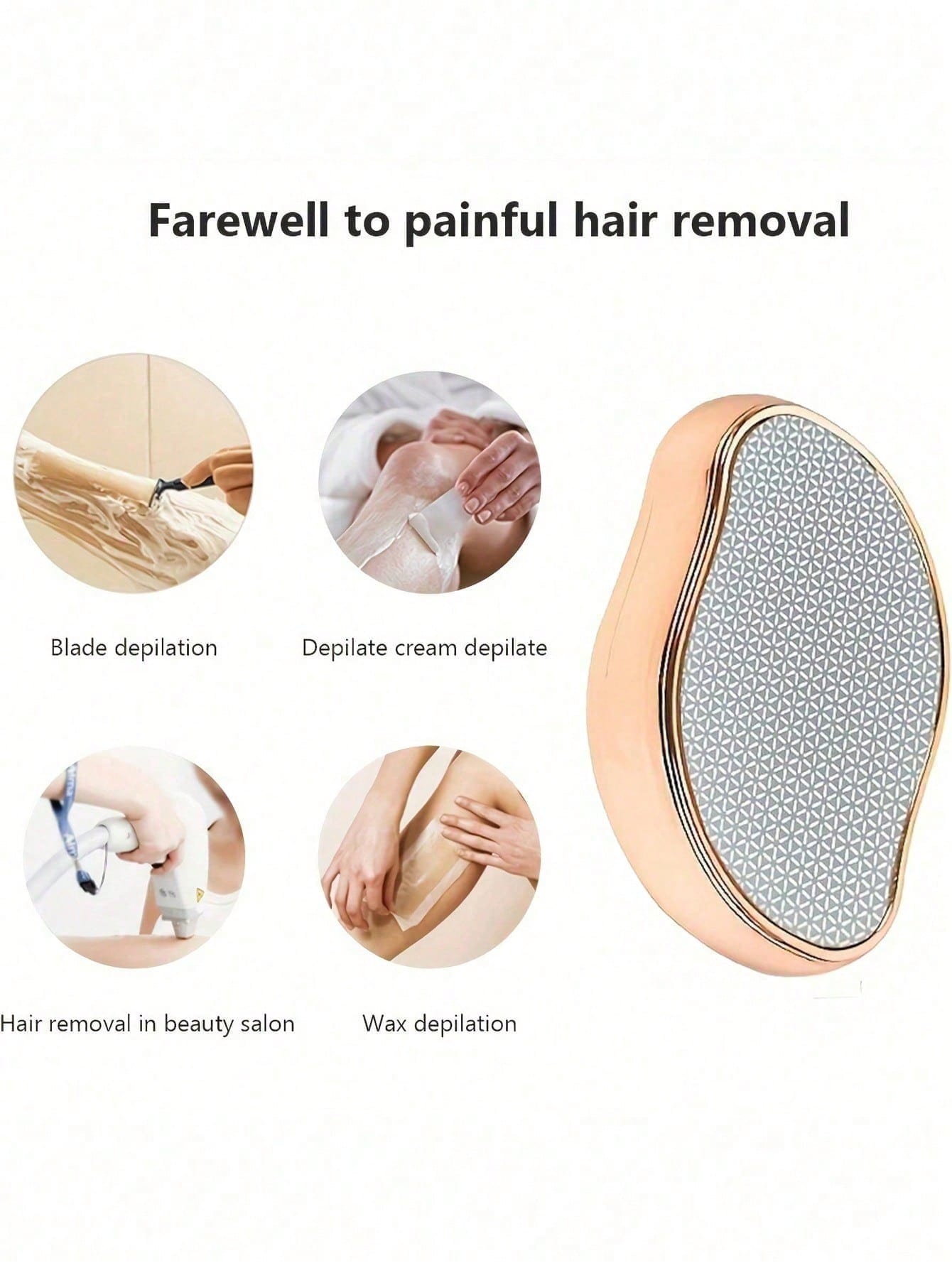 1pc Crystal Leg Hair Remover, Unisex, Reusable, Painless Callus Removal & Depilation Tool (No Shaving Required), Magical Leg Hair Cooler, Also Suitable For Back, Arms And Legs
