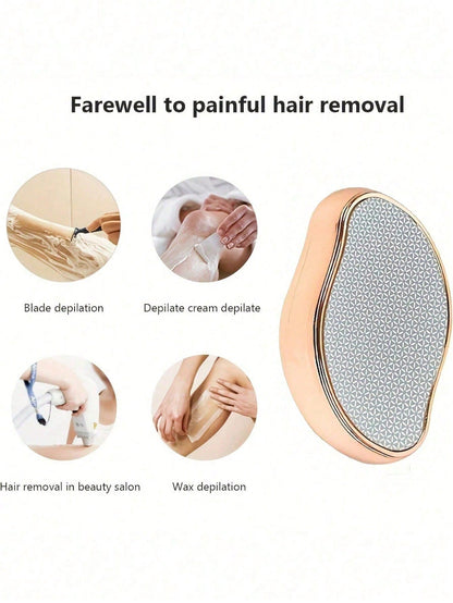 1pc Crystal Leg Hair Remover, Unisex, Reusable, Painless Callus Removal & Depilation Tool (No Shaving Required), Magical Leg Hair Cooler, Also Suitable For Back, Arms And Legs