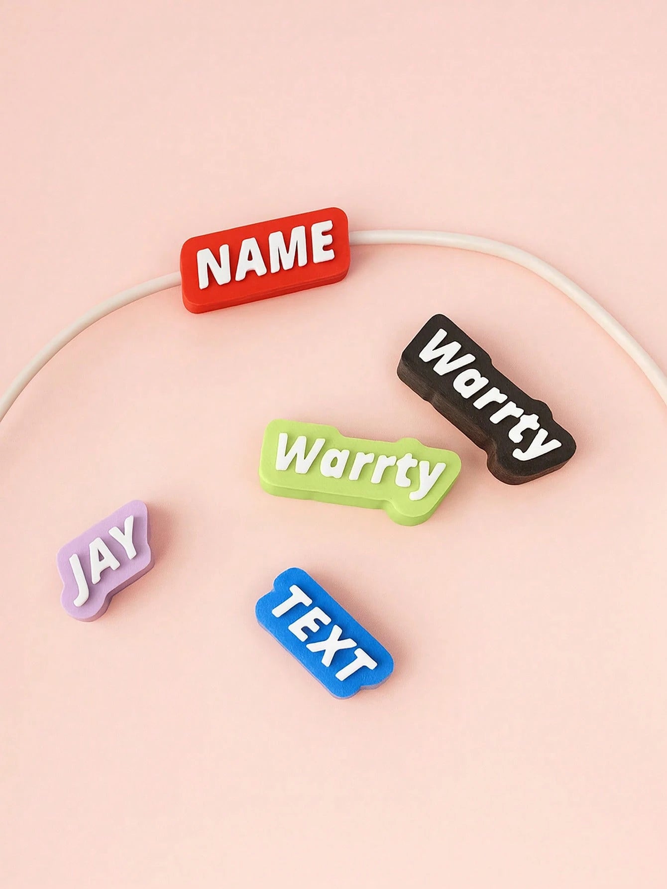 1pc Custom Cable Protector, Custom Name Text, Personalized 3D Printed Charger Label For IPhone, IPad, Travel, Desk, Or Office Use – Unique Name Gift For Birthday, Valentine's Day, Mother's Day, Father