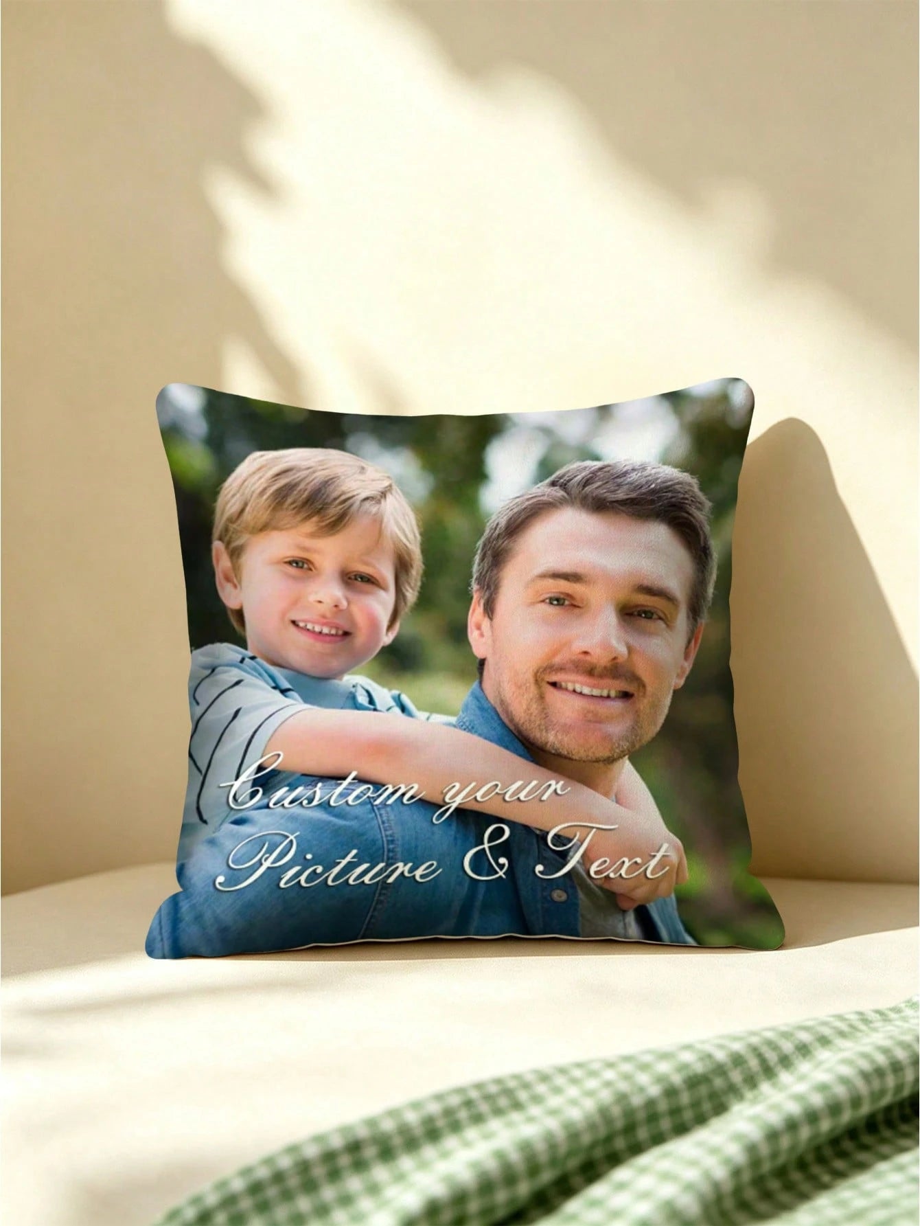 1PC Custom Cushion Cover DIY Customized Throw Pillow Home Decorative Square Wedding Pet Baby Print Pillowcase Without Insert Home Textile Breathable Lightweight Soft Sofa Bed Velvet Material Personali