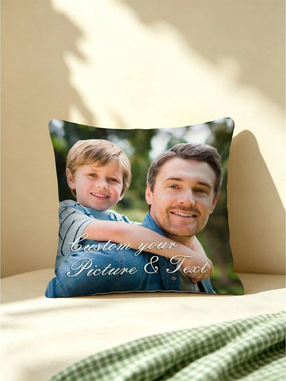 1PC Custom Cushion Cover DIY Customized Throw Pillow Home Decorative Square Wedding Pet Baby Print Pillowcase Without Insert Home Textile Breathable Lightweight Soft Sofa Bed Velvet Material Personali