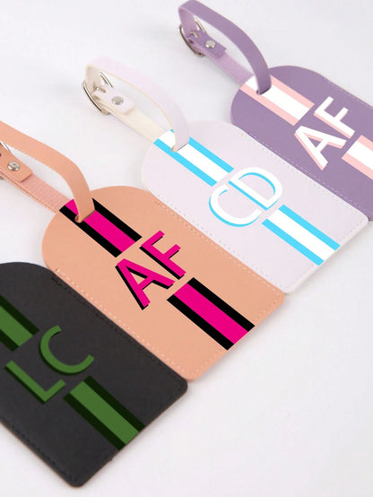 1pc Custom Luggage Tag Thickened PU Leather Boarding Pass Luggage Tag Hardware Clasp Custom Text Custom Luggage Tag Suitable For Everyday Use, Valentine's Day Gifts, Travel Gifts, Anniversary Gifts, G
