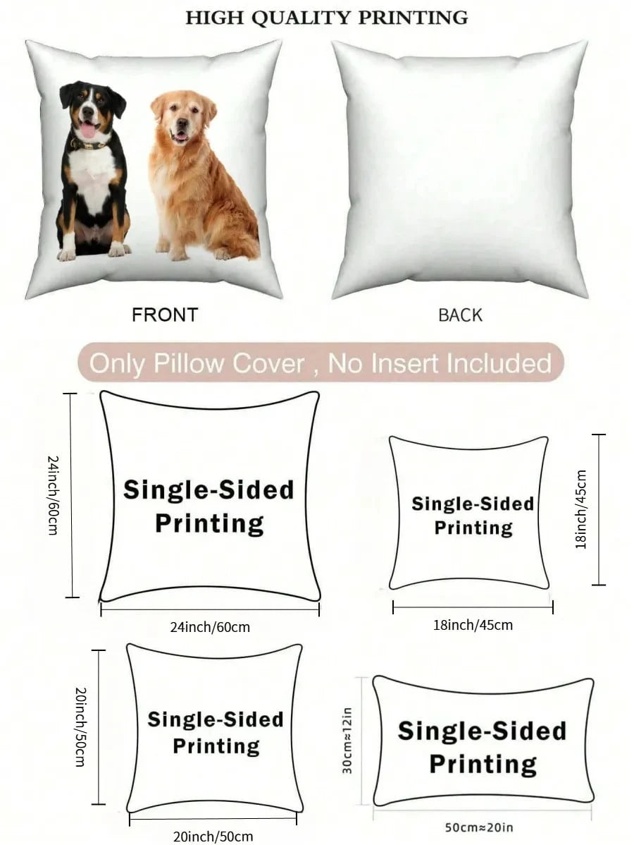 1pc Custom Name Nd Initials Pillow Cover- Perfect For Decorating Your Home, Office, Sofa, Bed Stylish Modern Design Suitable For Different Types Of Rooms Birthdays, Valentine's Day, Christmas, New