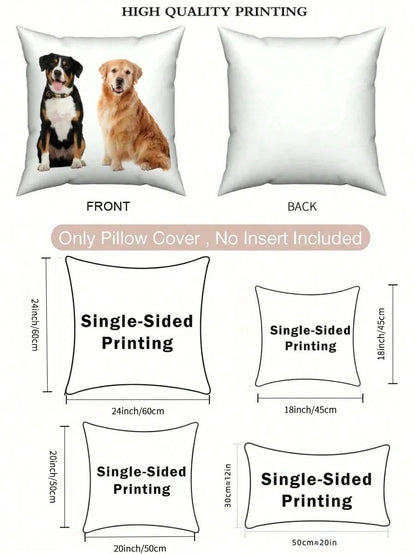 1pc Custom Name Nd Initials Pillow Cover- Perfect For Decorating Your Home, Office, Sofa, Bed Stylish Modern Design Suitable For Different Types Of Rooms Birthdays, Valentine's Day, Christmas, New