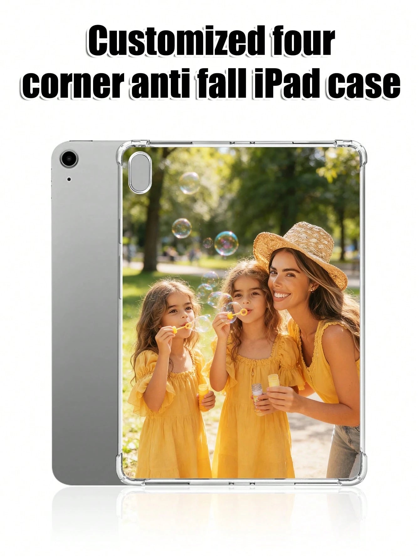 1pc Customizable Flat Family Photo Cushion Shock-Proof Protective Tablet Case Compatible With IPad Pro 13, Air 13, Best Mother's Day Gift