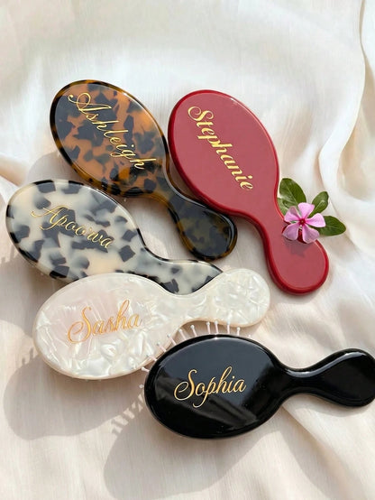 1pc Customized Laser Engraved Mini Comb, Personalized Name Comb, Anti-Static Hair Brush, Portable Hair Comb, Wedding Gift, Bridesmaid Gift, Birthday Gift, Party Favor, Anniversary Gift, Bachelorette P