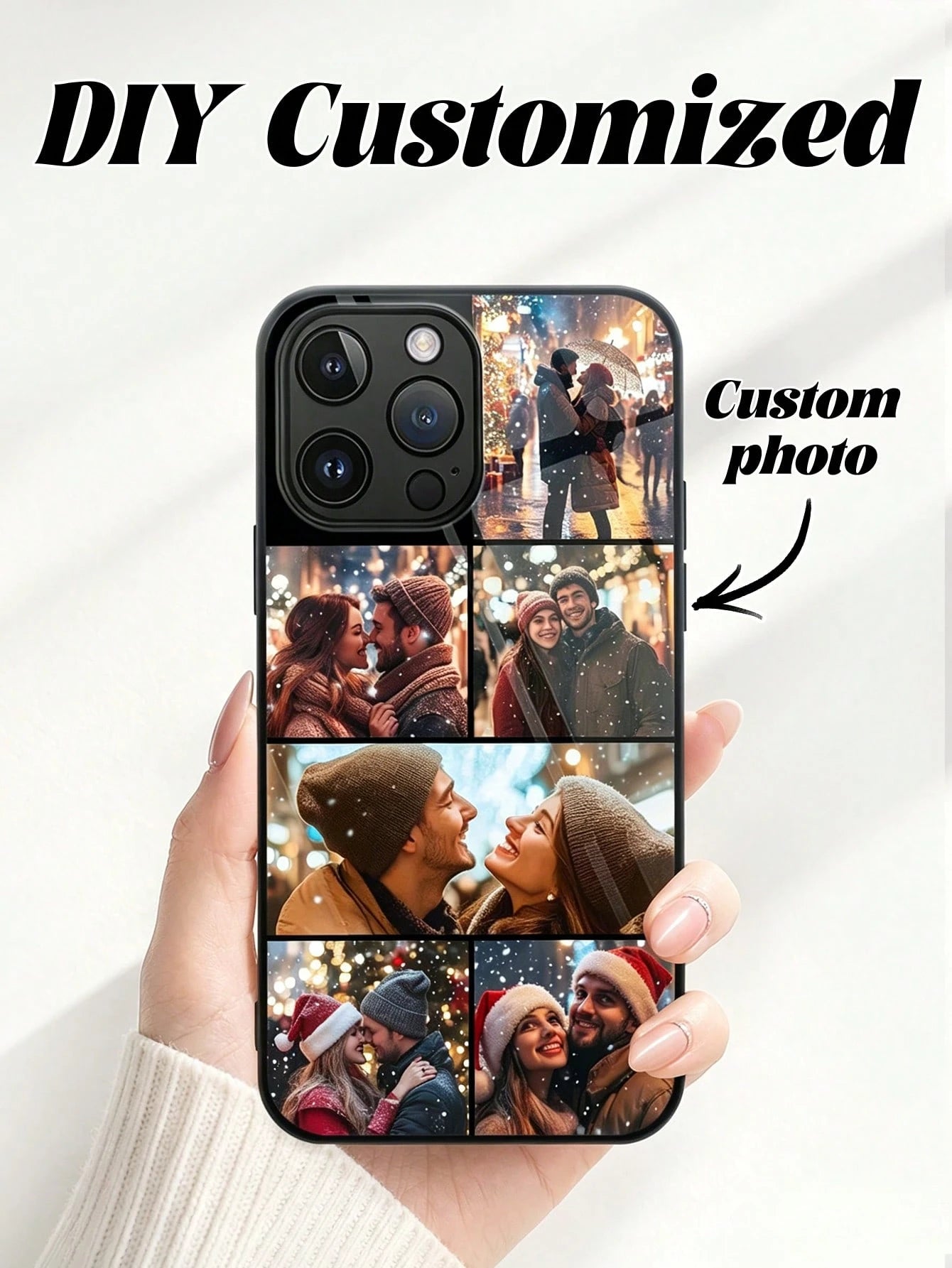 1pc Customized Photo Phone Case Compatible With 16 Pro Max/17 Pro Max/17 Air/17/15 Pro, S24 Ultra/S25, Suitable For Father, Mother, Couple, Pet, Friend, Ideal Gift For Him, Her, Boyfriend, Girlfriend