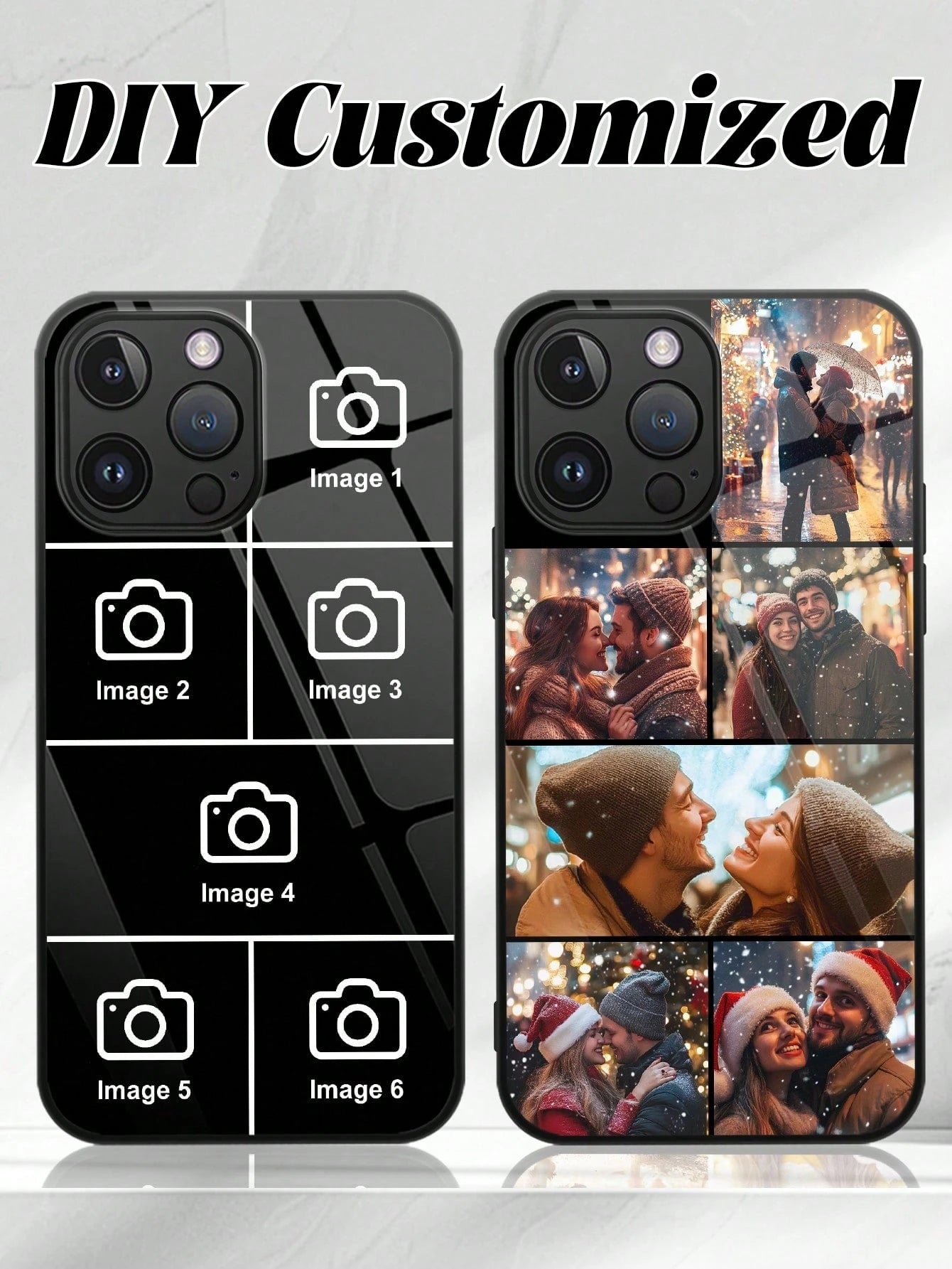 1pc Customized Photo Phone Case Compatible With 16 Pro Max/17 Pro Max/17 Air/17/15 Pro, S24 Ultra/S25, Suitable For Father, Mother, Couple, Pet, Friend, Ideal Gift For Him, Her, Boyfriend, Girlfriend