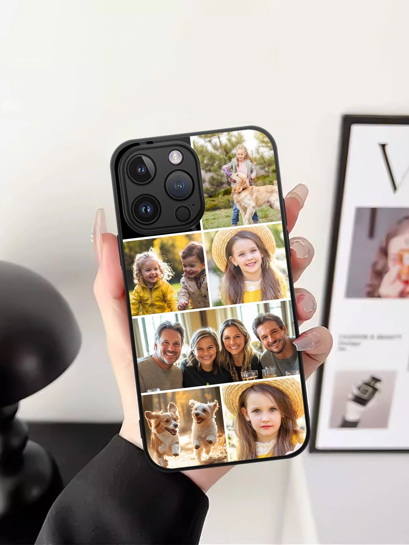 1pc Customized Photo Phone Case Compatible With 16 Pro Max/17 Pro Max/17 Air/17/15 Pro, S24 Ultra/S25, Suitable For Father, Mother, Couple, Pet, Friend, Ideal Gift For Him, Her, Boyfriend, Girlfriend