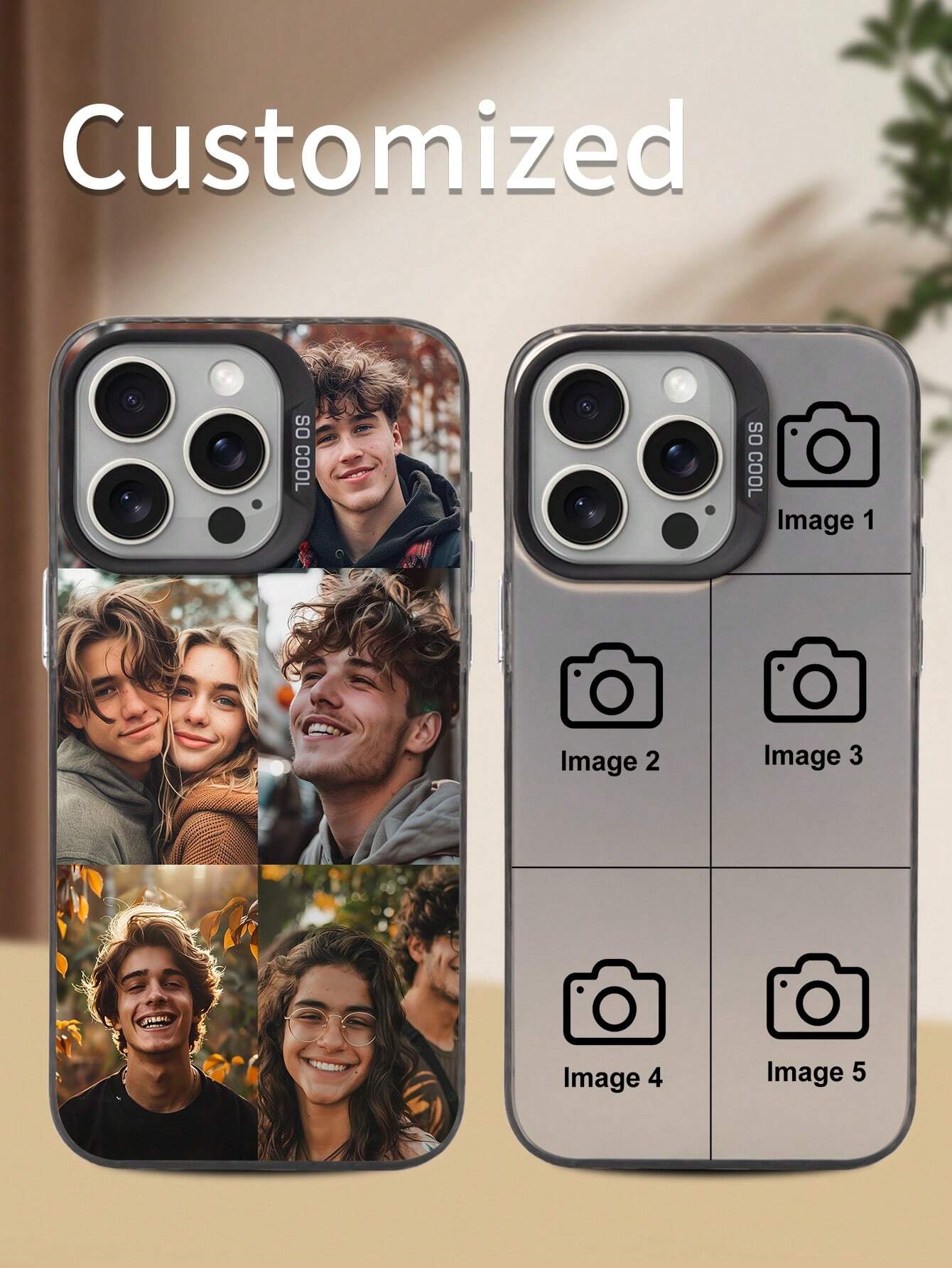 1pc Customized Photo Puzzle Phone Case, Compatible With 16 Pro Max/16 Plus/16 Pro/17 Pro Max/17 Pro/17/17 Air, Wedding Customized Image, Gift For Couples, Friends, Family, Graduation, Season Picks,202