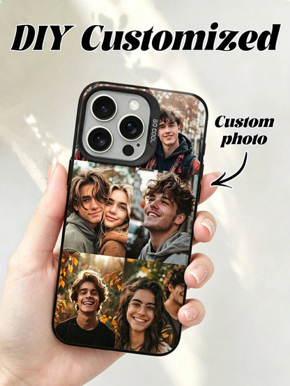 1pc Customized Photo Puzzle Phone Case, Compatible With 16 Pro Max/16 Plus/16 Pro/17 Pro Max/17 Pro/17/17 Air, Wedding Customized Image, Gift For Couples, Friends, Family, Graduation, Season Picks,202