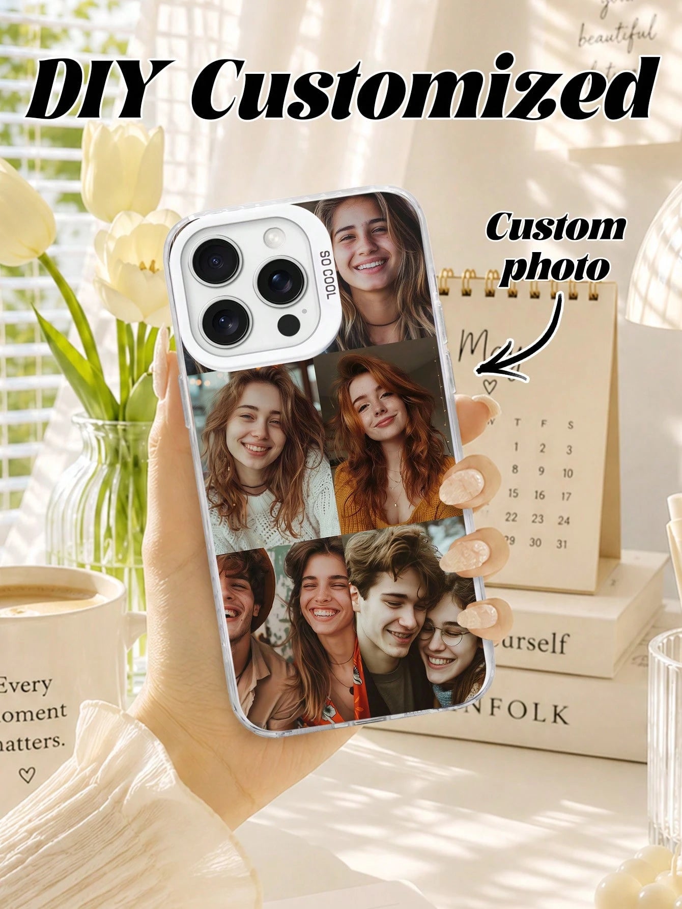 1pc Customized Photo Puzzle Phone Case, Compatible With 16 Pro Max/16 Plus/16 Pro/17 Pro Max/17 Pro/17/17 Air, Wedding Customized Image, Gift For Couples, Friends, Family, Graduation, Season Picks,202