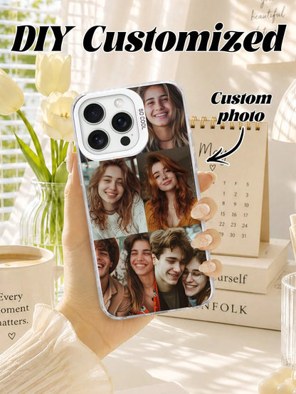 1pc Customized Photo Puzzle Phone Case, Compatible With 16 Pro Max/16 Plus/16 Pro/17 Pro Max/17 Pro/17/17 Air, Wedding Customized Image, Gift For Couples, Friends, Family, Graduation, Season Picks,202