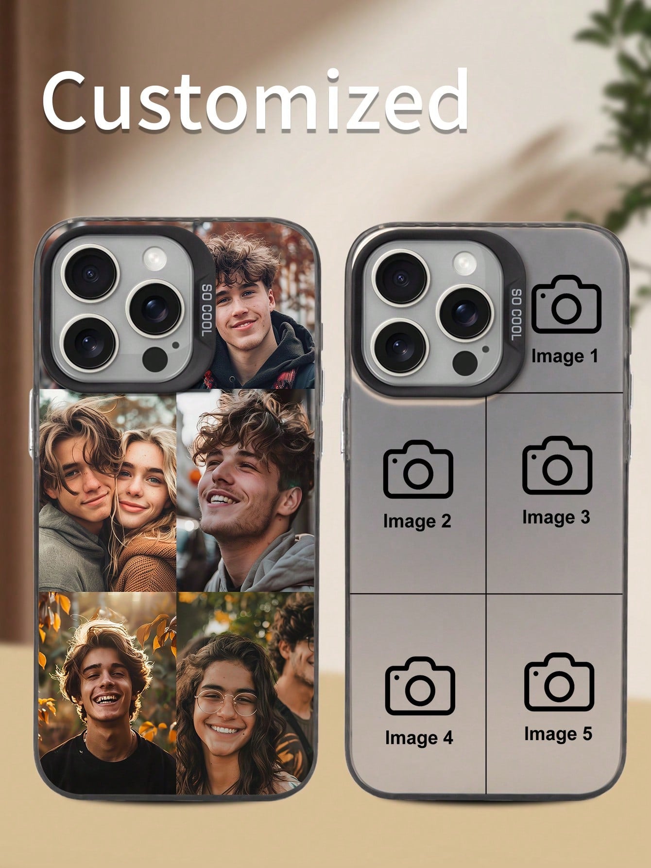 1pc Customized Photo Puzzle Phone Case, Compatible With 16 Pro Max/16 Plus/16 Pro/17 Pro Max/17 Pro/17/17 Air, Wedding Customized Image, Gift For Couples, Friends, Family, Graduation, Season Picks,202
