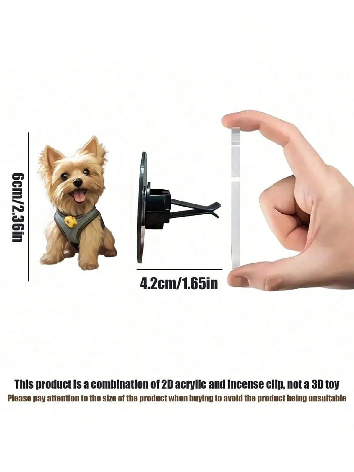 1pc Cute Dog Design Car Air Vent Clip Aromatherapy Diffuser- Acrylic Fragrance Diffuser, Fresh Scented Car Interior Decor, Automotive Decoration Gift
