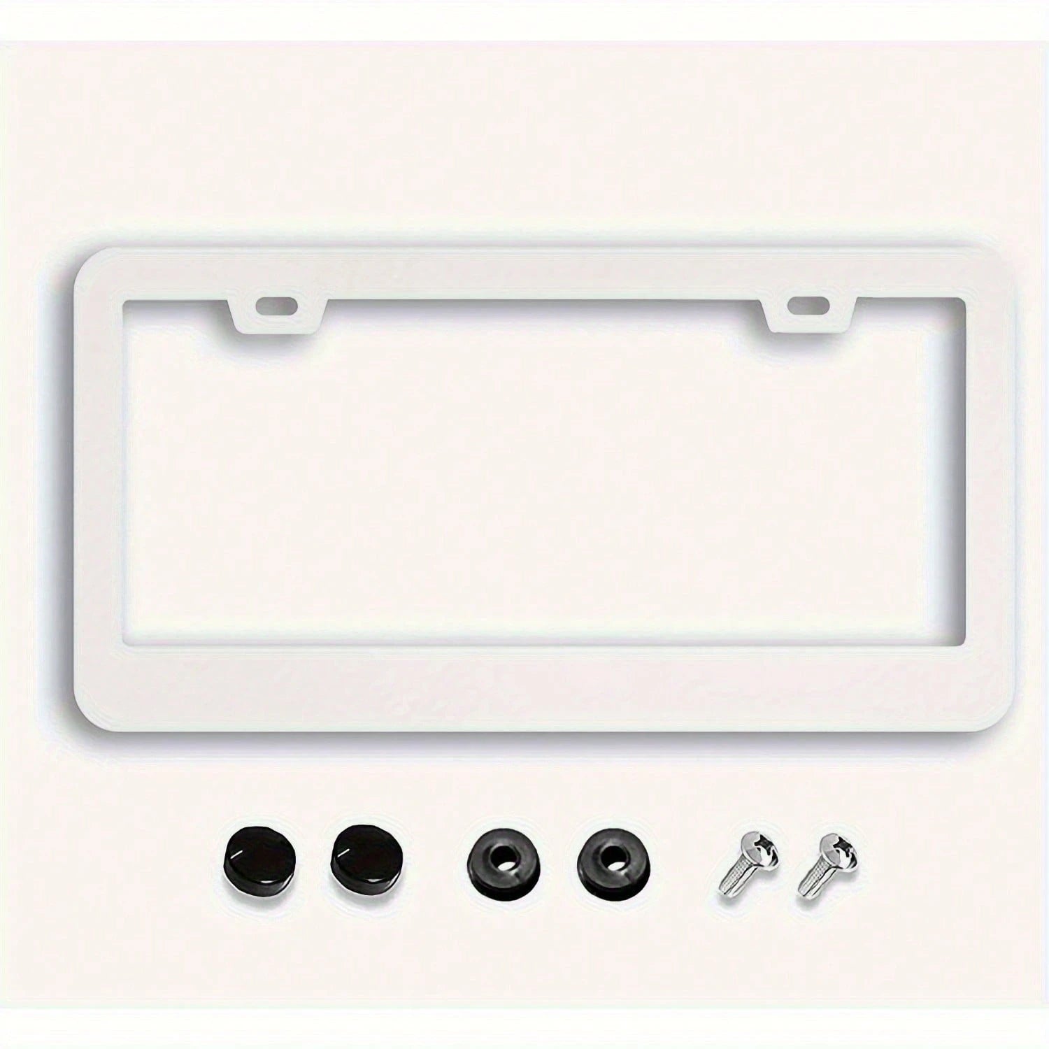 1pc Cute Highland Cow Floral Aluminum License Plate Frame 12.2x6.3in, 2 Holes With Screws, Universal Front Rear Unisex Vehicle Decor Accessory,Car Picks,Car Must Haves,Gifts,Car Decor,Car Acessesories