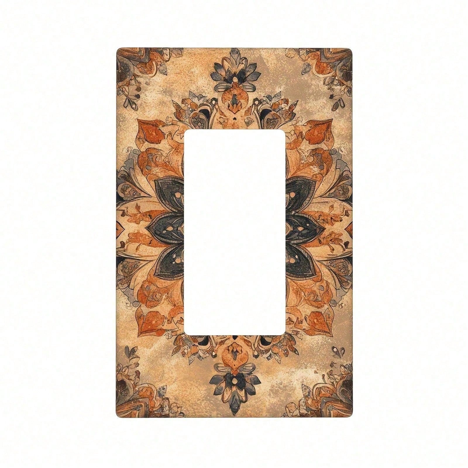 1PC Decorative Light Switch Cover Bohemian Retro Decorative Switch Covers- Thermoplastic Panel Covers With Floral Patterns, Easy Install No Wiring Ne