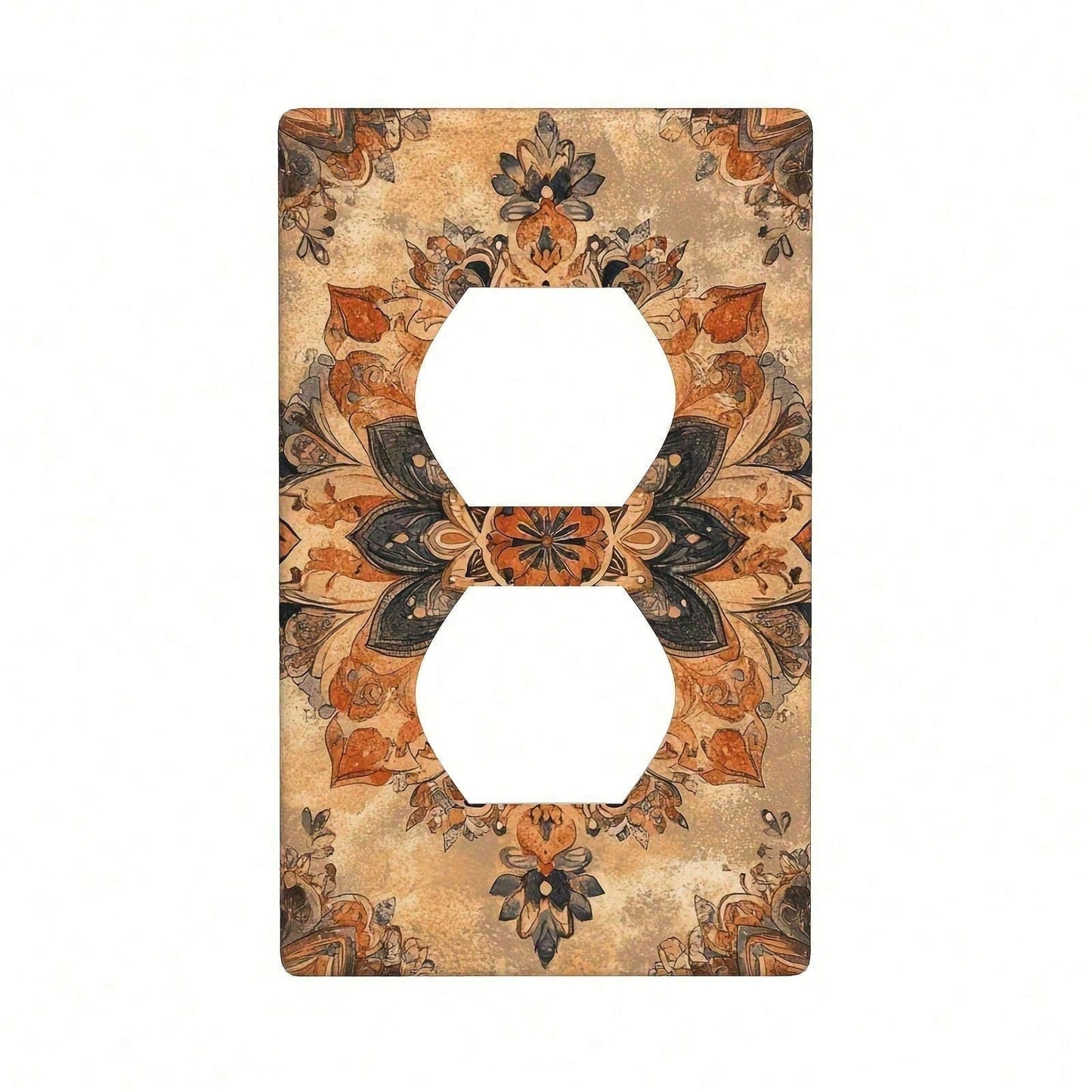 1PC Decorative Light Switch Cover Bohemian Retro Decorative Switch Covers- Thermoplastic Panel Covers With Floral Patterns, Easy Install No Wiring Ne
