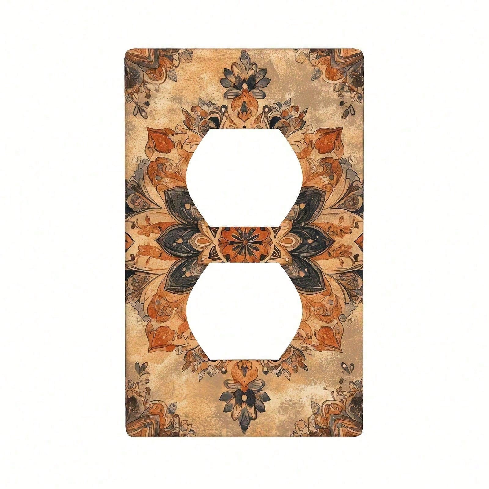 1PC Decorative Light Switch Cover Bohemian Retro Decorative Switch Covers- Thermoplastic Panel Covers With Floral Patterns, Easy Install No Wiring Ne