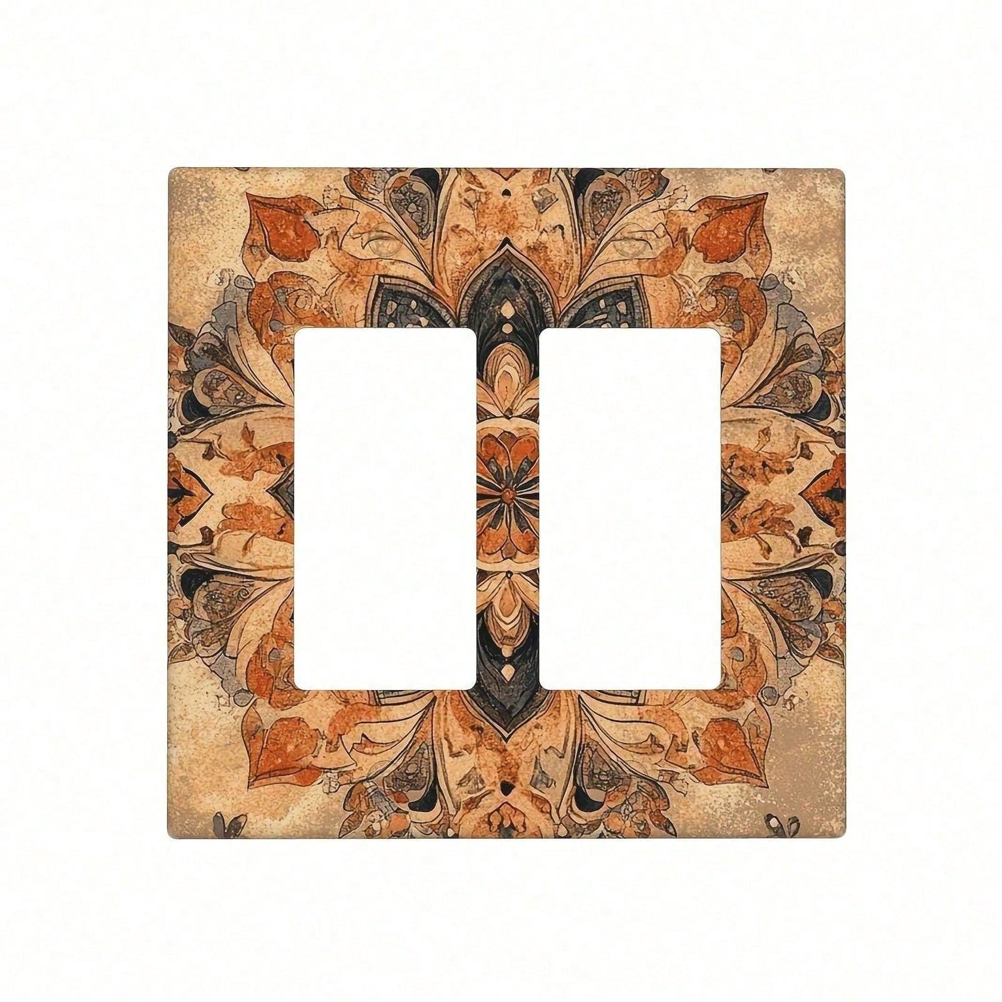 1PC Decorative Light Switch Cover Bohemian Retro Decorative Switch Covers- Thermoplastic Panel Covers With Floral Patterns, Easy Install No Wiring Ne