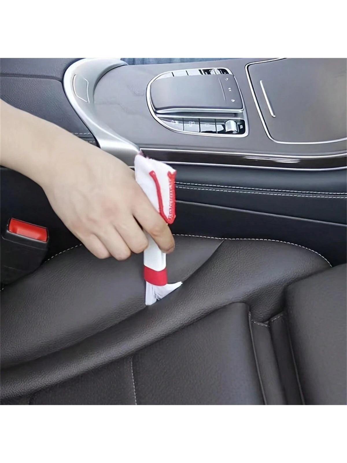 1pc Double-Headed Brush, Car Air Vent Brush, Air Conditioner Vent Cleaning Cloth, Hot Selling Car Interior Cleaning Products