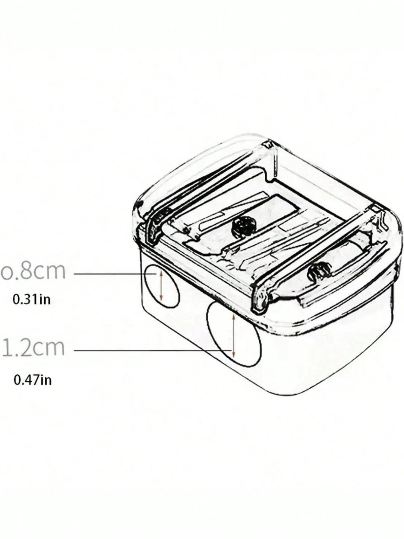 1pc Dual-Hole Pencil Sharpener, Suitable For Eyeliner, Eyebrow Pencil And Various Makeup Pencils, Compact And Portable... Multi-Function Pencil Sharpener, Beauty Supplies, Affordable Goodies, Room Dec