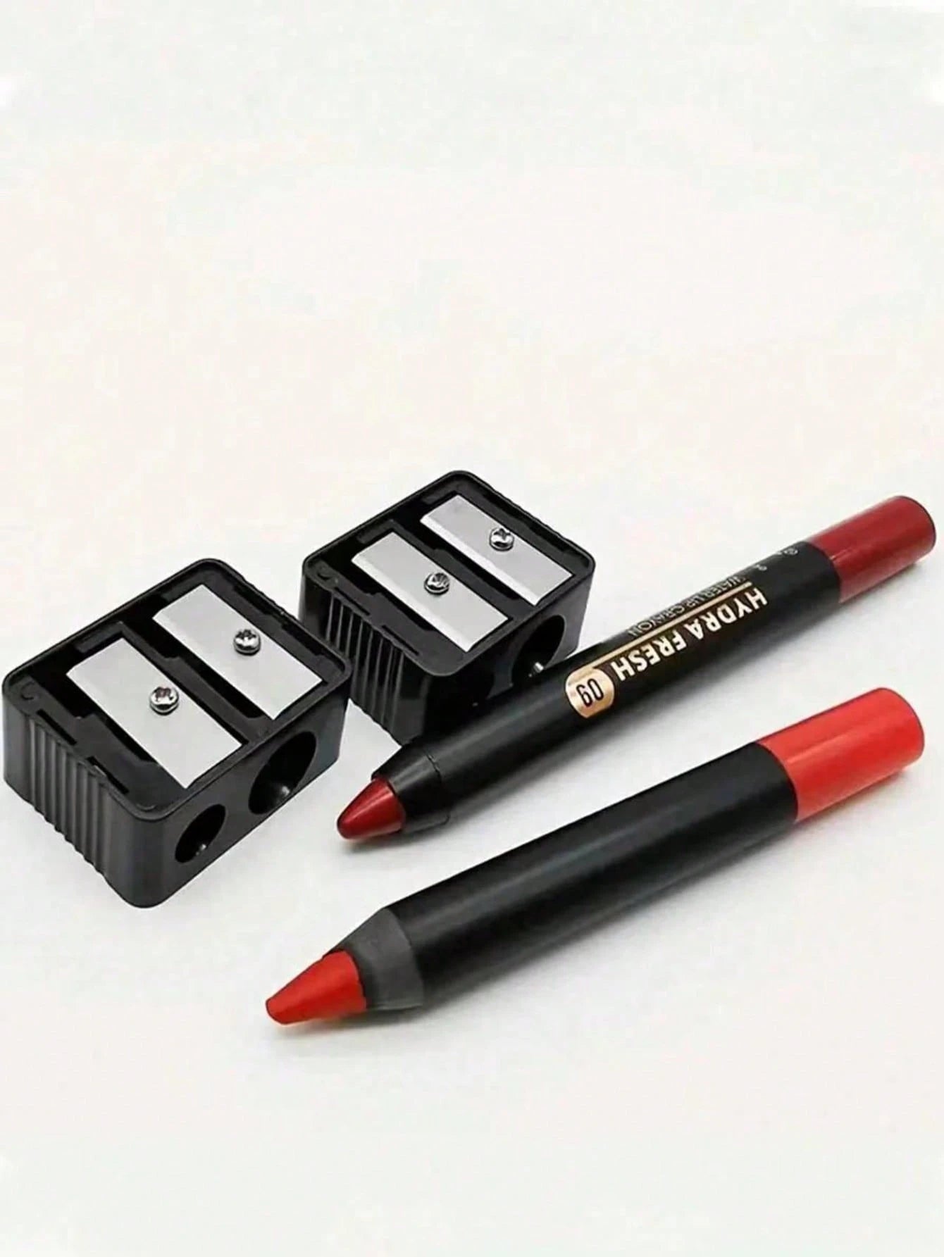 1pc Dual-Hole Pencil Sharpener, Suitable For Eyeliner, Eyebrow Pencil And Various Makeup Pencils, Compact And Portable... Multi-Function Pencil Sharpener, Beauty Supplies, Affordable Goodies, Room Dec