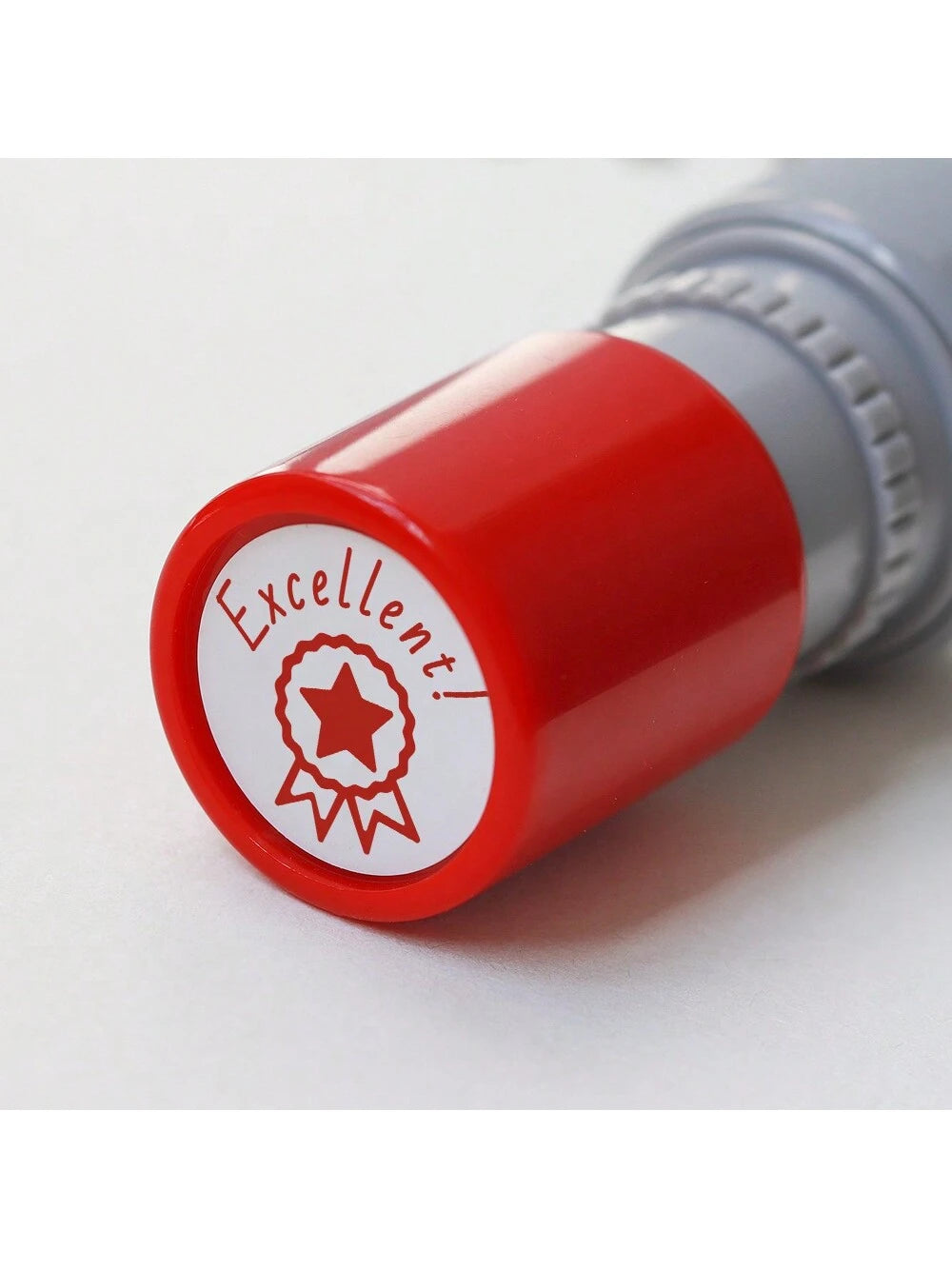 1pc Excellent Teacher Stamp- Fun Stamp For School And Office Use, Classroom Grading Stamp (Red Ink)