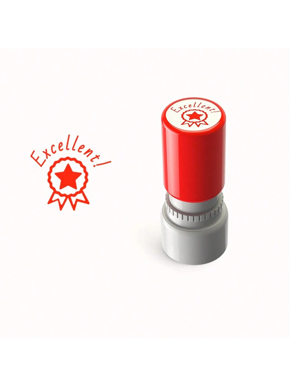 1pc Excellent Teacher Stamp- Fun Stamp For School And Office Use, Classroom Grading Stamp (Red Ink)