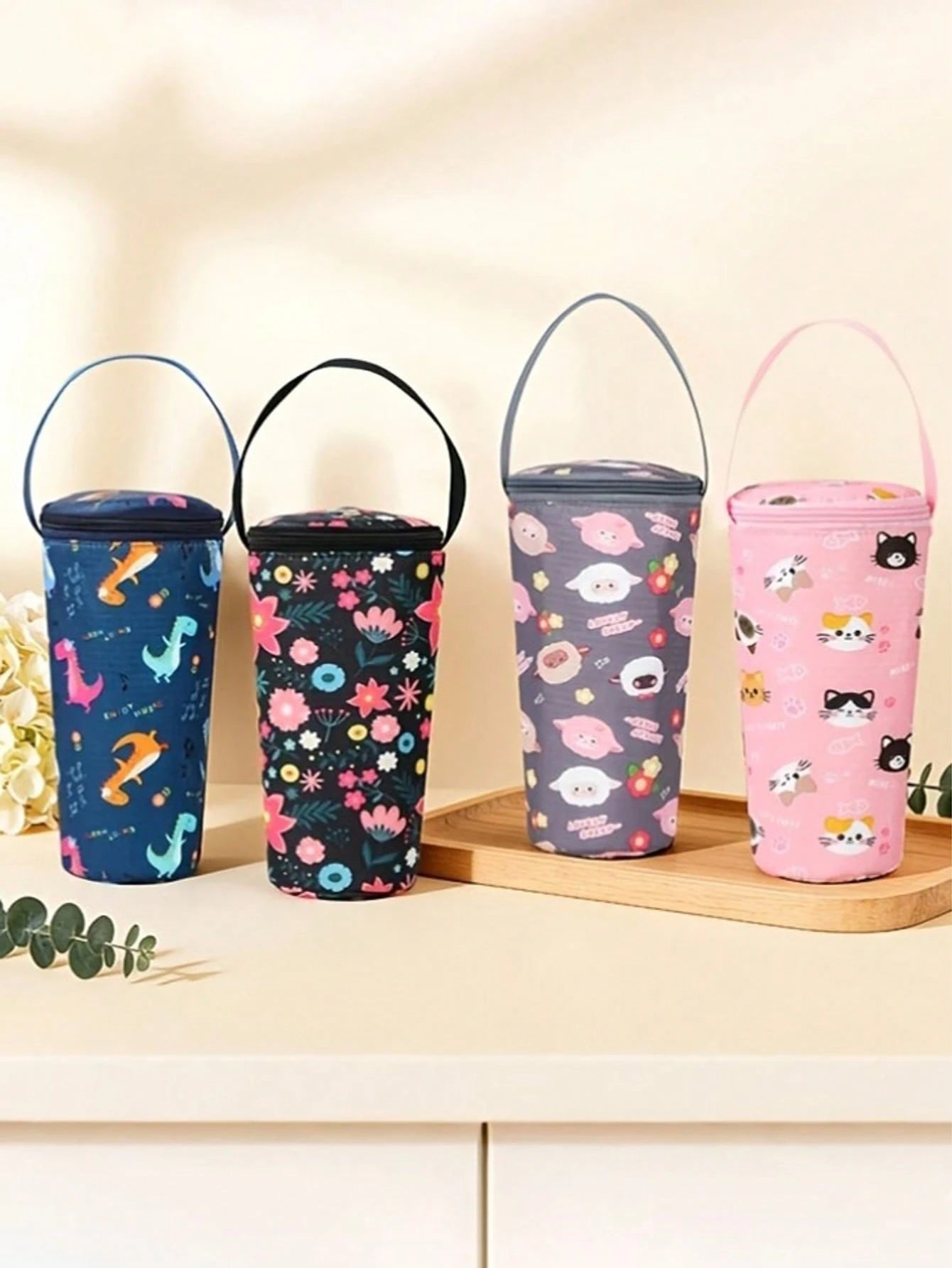 1pc Fashion Milk Tea Insulation And Refrigeration Package, Outdoor Office Reusable Portable Portable Cup Cover, Non-Food Contact Materials, Teacher
