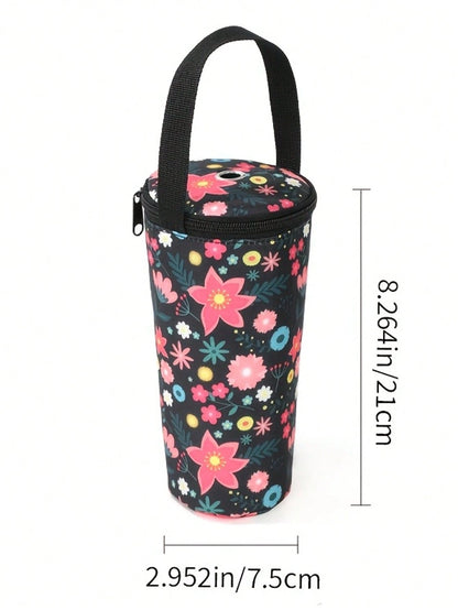 1pc Fashion Milk Tea Insulation And Refrigeration Package, Outdoor Office Reusable Portable Portable Cup Cover, Non-Food Contact Materials, Teacher