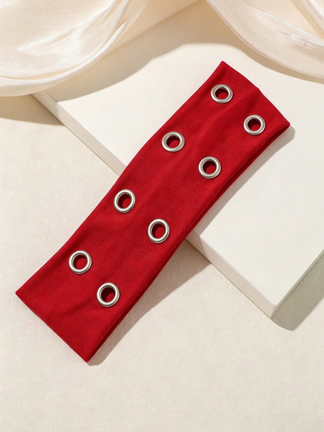 1pc Fashion Punk Gothic Soft Anti-Slip Elastic Hollow Out Headband, Beach Yoga Sports Casual Daily Hair Hoop