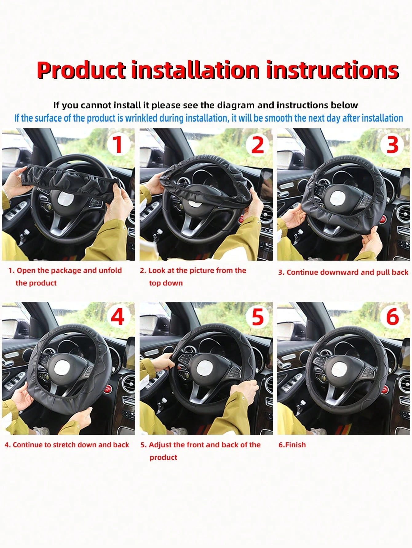 1pc Faux Sheepskin 3D Embroidery With Diamond-Studded Blingbling Car Steering Wheel Cover, Non-Slip, Suitable For 14.5-15 Inches