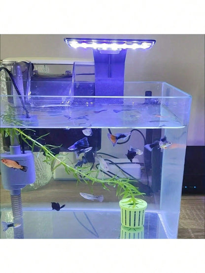1pc Fish Tank Light, Aquarium Light- USB Powered, 10 Brightness Levels And 3 Lighting Modes- Suitable For Freshwater/Saltwater Fish Tanks, Aquarium Lighting, Aquatic Plants And Underwater Landscape