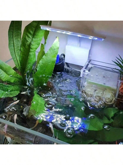 1pc Fish Tank Light, Aquarium Light- USB Powered, 10 Brightness Levels And 3 Lighting Modes- Suitable For Freshwater/Saltwater Fish Tanks, Aquarium Lighting, Aquatic Plants And Underwater Landscape