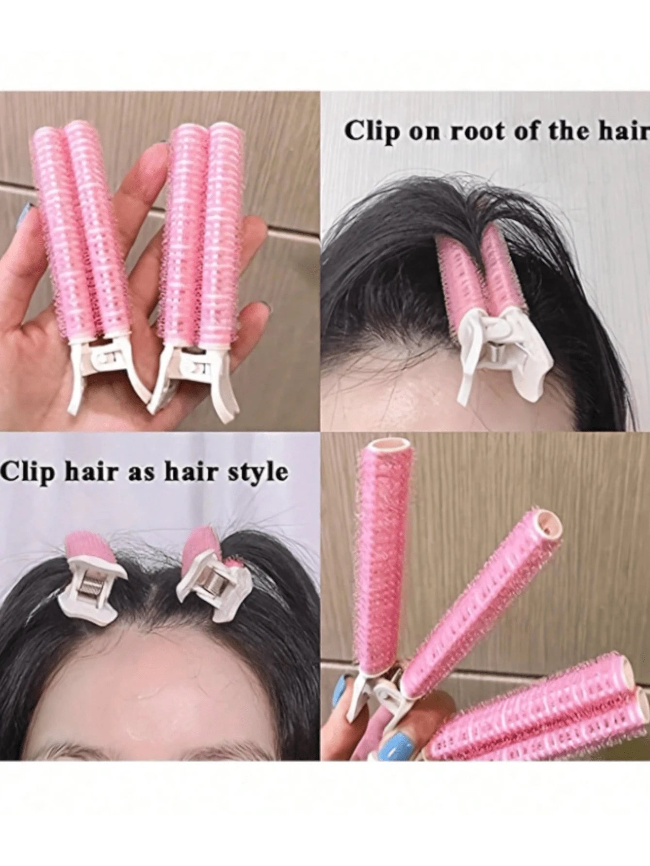 1pc Fluffy Hair Curler With Root Clip, Quick Curl Bangs Without Heat, Essential For Back To School, Travel And Vacation. This Curler Is Suitable For Various Occasions Including: Hair Curling, Curling