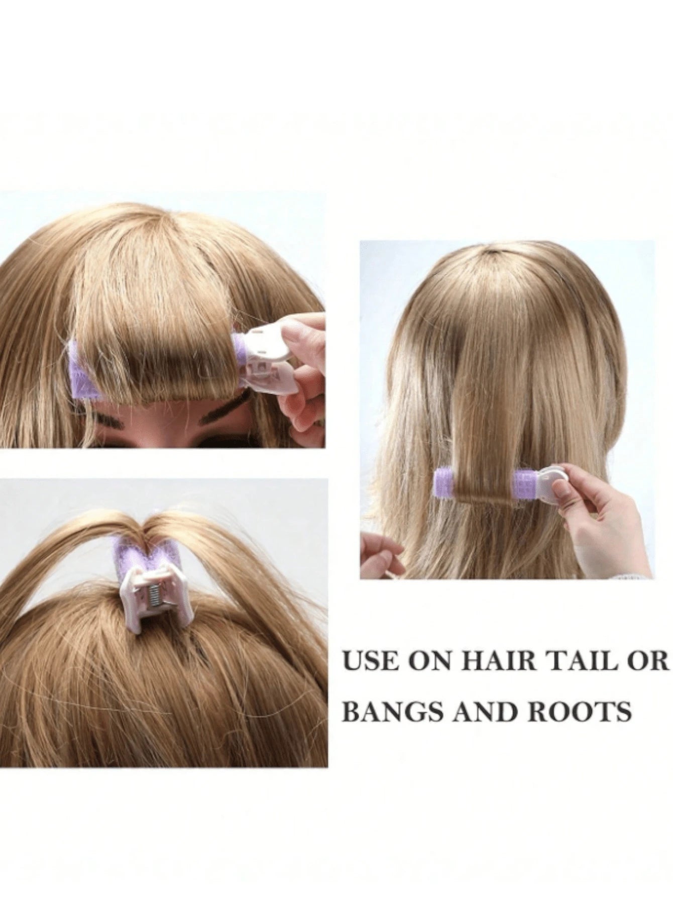 1pc Fluffy Hair Curler With Root Clip, Quick Curl Bangs Without Heat, Essential For Back To School, Travel And Vacation. This Curler Is Suitable For Various Occasions Including: Hair Curling, Curling