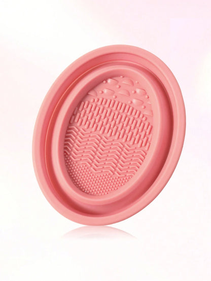 1pc Foldable Silicone Makeup Brush Cleaning Bowl- Etercycle Portable Cleaning Tool For Makeup Brushes, Puffs And Sponges