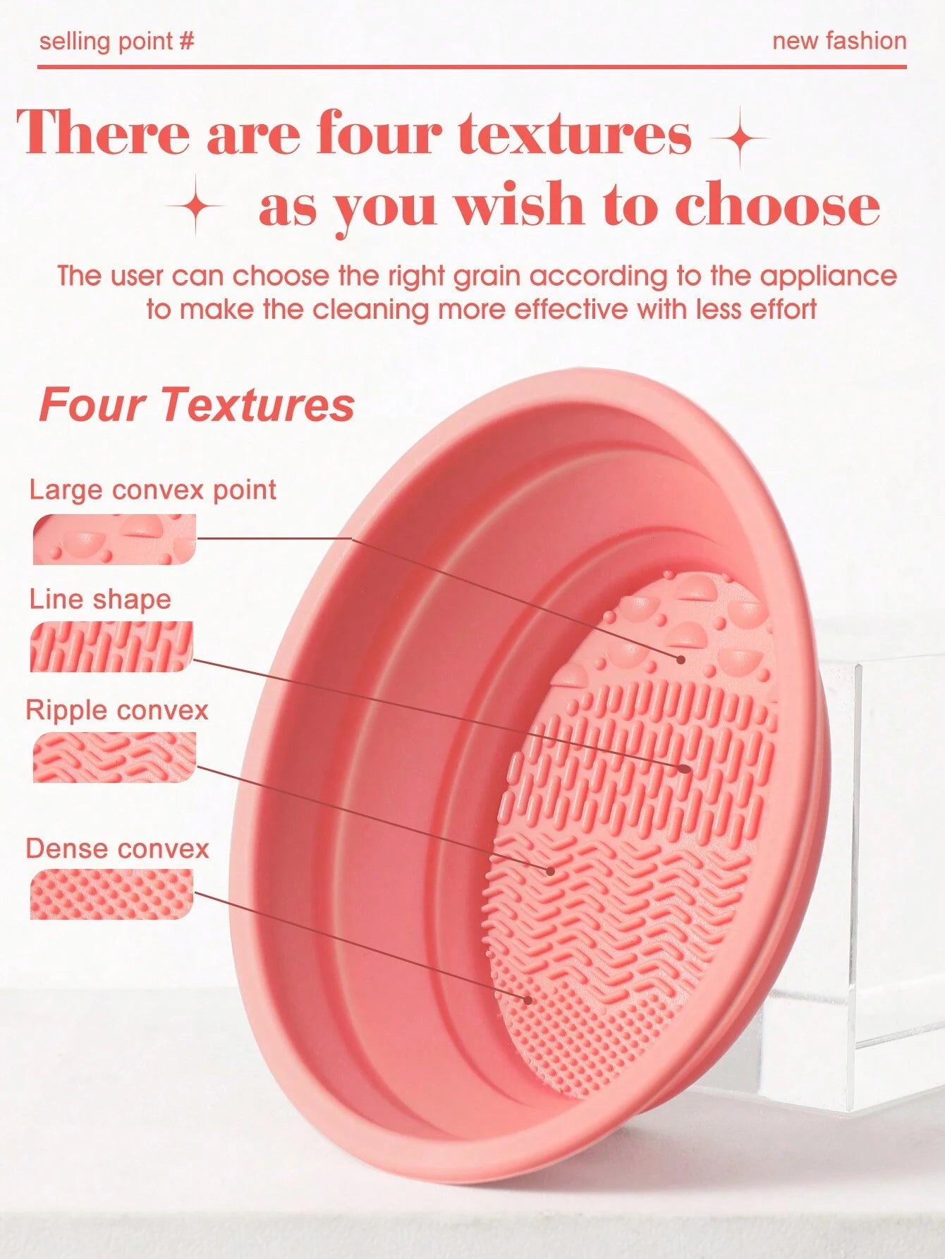 1pc Foldable Silicone Makeup Brush Cleaning Bowl- Etercycle Portable Cleaning Tool For Makeup Brushes, Puffs And Sponges