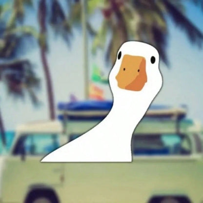 1PC Funny Big Duck Car Sticker, Cute Tilted Head Design Eye-Catching And Appealing, High-Definition Printing With Vibrant Colors, Self-Adhesive Design No Damage To Car Paint, Daily Car Use Personalize