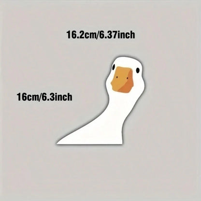1PC Funny Big Duck Car Sticker, Cute Tilted Head Design Eye-Catching And Appealing, High-Definition Printing With Vibrant Colors, Self-Adhesive Design No Damage To Car Paint, Daily Car Use Personalize