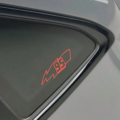 1pc Funny Car Sticker 95 Lightning Symbol Vinyl Waterproof Sun-Proof Car Bumper Decoration Retro Racing Number Waterproof Decal Accessory Motorcycle Electric Scooter Scratch Cover Decorative Sticker