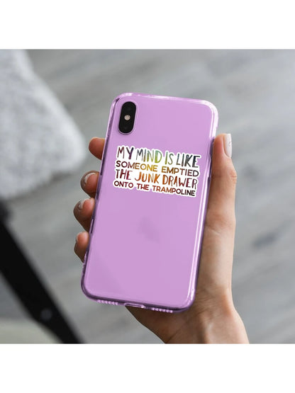 1pc Funny Pop Culture 3-Inch Removable Outdoor Waterproof Vinyl Creative Gift Mental Health Sticker "Funny Quotes Sticker" "Humor Sticker" "Junk Drawer Quotes Sticker" "Mental Health Sticker" "Life Is