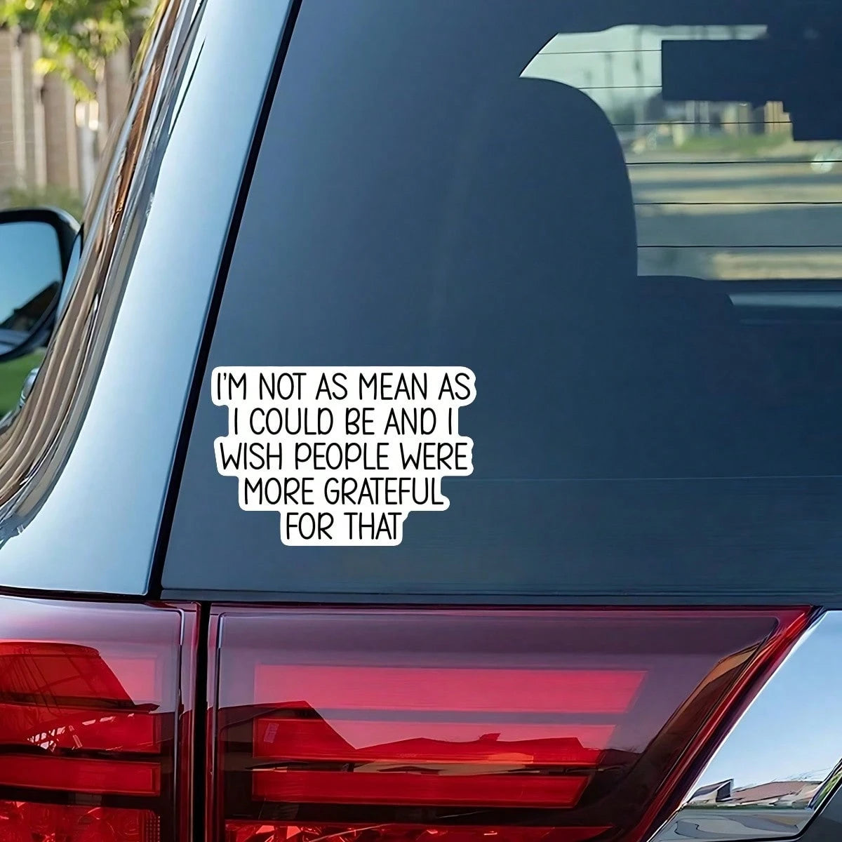 1PC Funny Sarcastic Saying Sticker, I'm Not As Mean Slogan Quote Vinyl Decal For Laptop Water Bottle Notebook, Waterproof Adult Humor Decal Sticker, Aesthetic Stationery Scrapbook Accessories Gift For