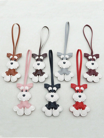 1pc Galloping Horse And Dog Keychain- PU Leather Equestrian Charm, 14 Colors- Adjustable Strap For Keys, Bags, Phone Chains