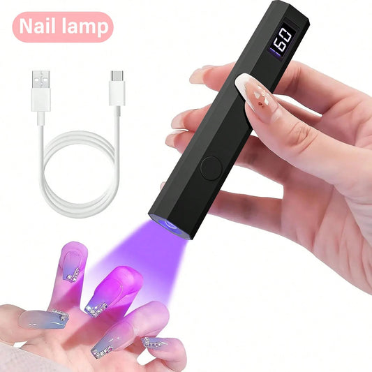 1pc Gel Nail Polish Curing Lamps Handheld 180mAh Battery Pack Hybrid Light For Gel Nails, Mini Nail Lamp, Portable Cordless Rechargeable, Portable Gel Nail Polish Curing Lamp For Salon Use And Home DI