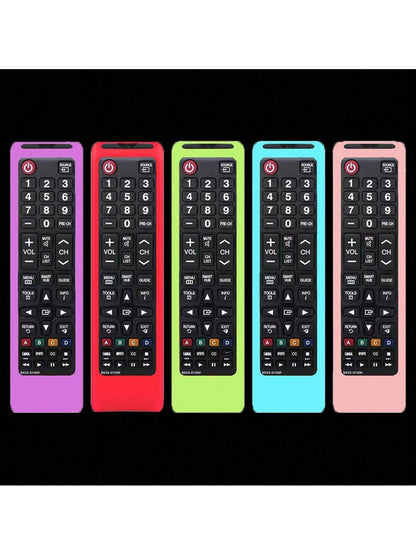 1PC Glow In The Dark Case Cover For Samsun TV Remote Control- Fits BN59-01199F BN59-01289A BN59-01301A BN59-01315A BN59-00666A BN59-00741A Model, Silicone Universal Smart TV Remote Replacement Sleeve