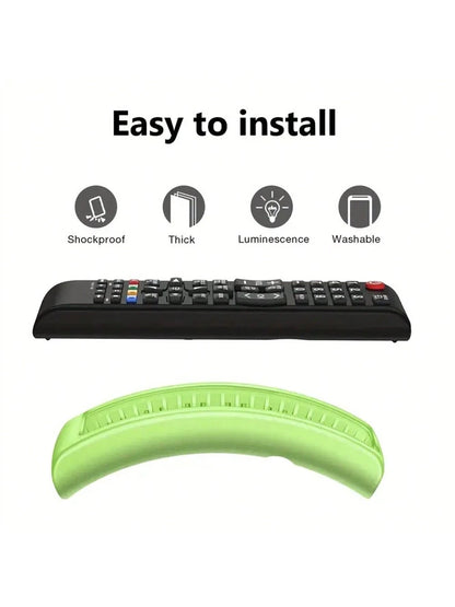 1PC Glow In The Dark Case Cover For Samsun TV Remote Control- Fits BN59-01199F BN59-01289A BN59-01301A BN59-01315A BN59-00666A BN59-00741A Model, Silicone Universal Smart TV Remote Replacement Sleeve