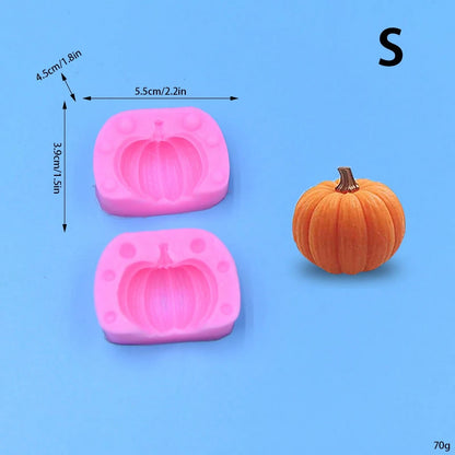 1pc Halloween Cartoon Simple Pumpkin Shaped Silicone Mold, Soap And Clay Handmade Mold, Epoxy Resin Mold, Holiday Decoration Props, Simple Demolding, Reusable Mold.